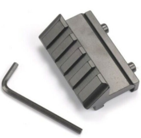 45 Degree Angled Weaver Rail Mount Adapter for Secondary Attachment/Red Dot